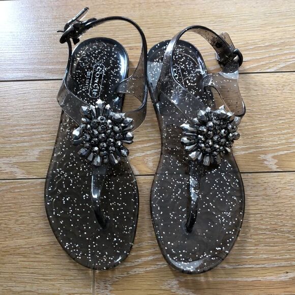 COACH Women's Hilda Glitter Jelly Sandal - Picture 1 of 6